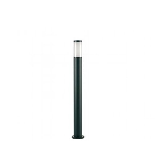 Lampioncino da esterno palo tondo da giardino 100 cm nero