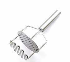 Qwid Store Dual Design Hand Masher Stainless Steel 1 ps. (Mash for Dal/Vegetable/Potato/Baby Food/pav bhaji) Use in Kitchen.