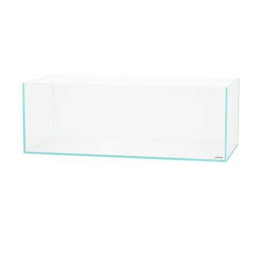 Image of LANDEN 120SL 51.5 Gal Rimless Low Iron Aquarium Long Fish Tank, Bookshelf Aquarium, W47.24xD19.69xH14.17 in (120x50x36cm) 12mm Thickness with Black Nano Foam Leveling mat Included