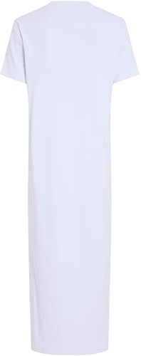 Calvin Klein Robe T Shirt Femme Monologo Long Rib Tee avec Col Ras du Cou Brilliant - vue 6