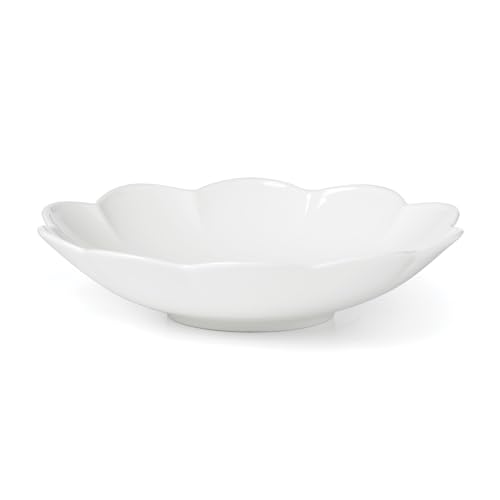 Image of Lenox Dinnerware Set, Studio 1414 Scallop 12-Piece Set, Service For 4, Bone China Material, Dishwasher & Microwave Safe, Home And Kitchen, Kitchen And Dining, Plates And Bowls Sets (White, 12 Pieces)