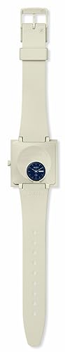 Swatch Square Bioceramic Unisex Watch Casual Bioceramic Beige Quartz Waterproof What If…Beige?