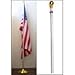 Flags Importer 10 Foot Aluminum Silver Pole with (Ball)