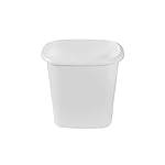 Rubbermaid Vanity Trash Can/Wastebasket 1.5-Gallons/6-Quarts White for Under Counter/Kitchen/Office/Bedroom/Bathroom - Image 2