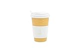 KPM Berlin Kurland To-Go Becher inkl. Manschette (goldene Prägung), Porzellan, Kaffeebecher, handmade, altgold