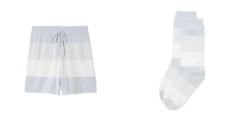 [ジェラート ピケ] スムーズィーlite3ボーダーショートパンツ PWNP254015 レディース BLU スムーズィーlite 3ボーダーソックス PWGS254521 レディース BLUのサムネイル