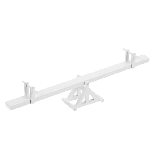 Petite balançoire en bois blanc Totority pour animer vos décors de maison de poupée
