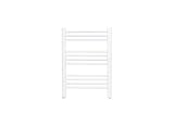 FARHO Small Plus Scaldasalviette Elettrico Bagno 70x50 cm Verticale Bianco Lucido. Termoarredo Secco Senza Fluido 125/250W con Interruttore Luminoso e Timer. IP44 Classe I. Garanzia 10 Anni