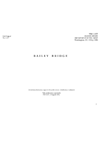 FM 5-277 BAILEY BRIDGE