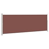 vidaXL Auvent Latéral Rétractable 160x500 cm Marron Jardin Brise-Vue Store