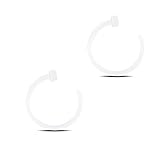 Decentraland 2PCS White 20G 0.8mm PMMA Acrylic Septum Piercing Horseshoe Septum Nose Rings C-shaped Nose Lip Piercing Septum Jewelry for Women 8mm