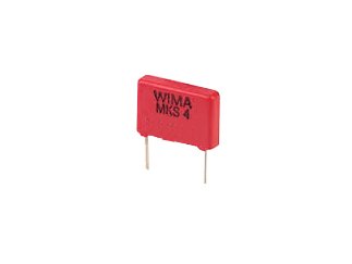 WIMA MKS4J033305D00KSSD MKS4 Series 630 V 0.33 uF ±10% Radial Metallized Polyester Film Capacitor - 