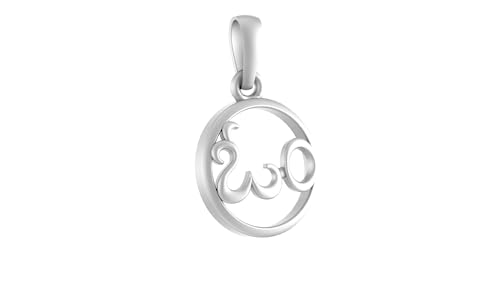 Cadena espiritual Telugu OM de plata pura divina amuleto de alta joyería unisex