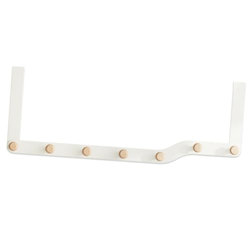 Cabilock Door Hanger Hook for Jackets Hanging Coat Behind Door Hanger Drying Wall Mounted Hooks Doors Over The Door Hooks Over Door Hangers for Clothes Bedrooms Decorative Key Beech White
