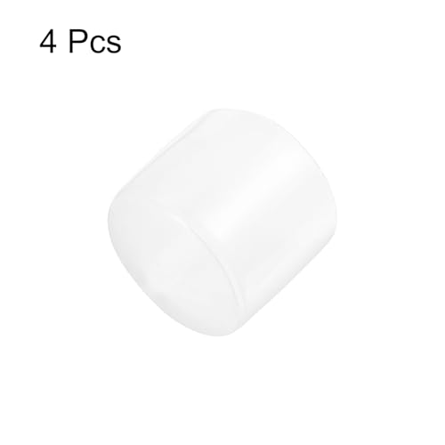 Image of uxcell 4pcs Rubber End Caps 90mm ID Vinyl Round End Cap Cover Screw Thread Protectors Clear, 50mm Height