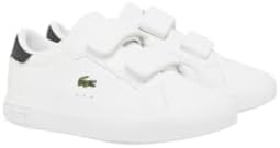 Lacoste Baby-Boy's Infant Powercourt Sneaker, White & Black, 8 Infant
