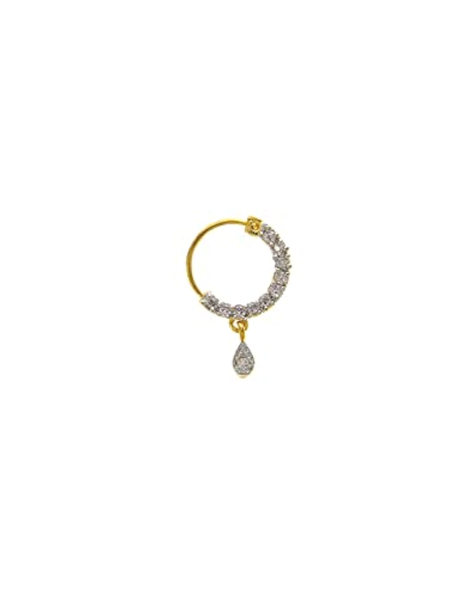 Traditional Diamonds Dulhan Nose Ring for Weddings