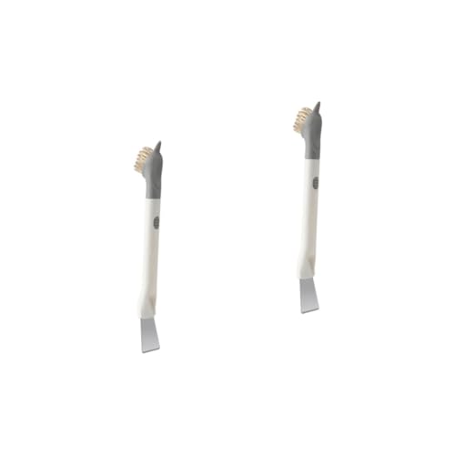 FOMIYES 2pcs Pot Brush Handle Multifunctional Cleaning Brush for Gas Stoves Cast Pans and Dishes Crevice Cleaner for Kitchen and Countertop Practical and Convenient