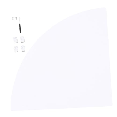 Homoyoyo Estantería Esquina Pared Blanca Triangular Ventilada Forma Abanico Soporte Flotante para Cocina Dormitorio Baño Oficina