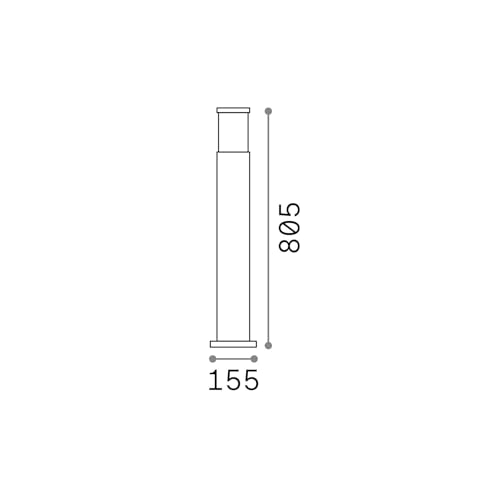 TRONCO PT1 BIG BIANCO borne lumineuse extérieure blanche E27 - 2
