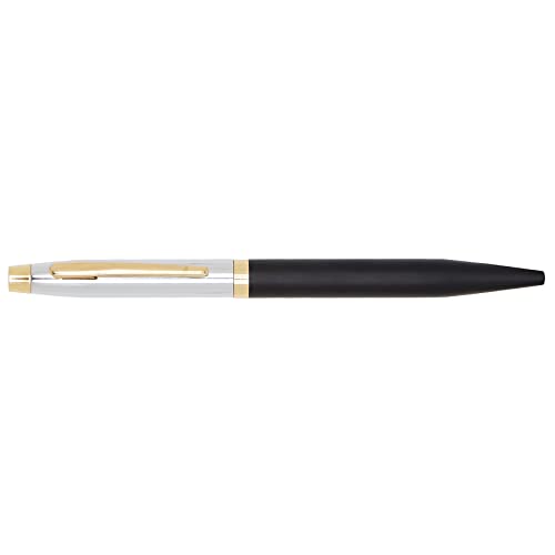 Image of Personalised Metal Pen with Name, Logo, Pack of 1 (Black Silver Retro)