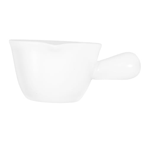 KICHOUSE Small Milk Jug Milk Cup Milk Dispenser Coffee Creamer Pitcher Gravy Pitcher Soy Sauce Plate Creamer Dispenser Creamer Jug Small Syrup Pitcher Gravy Dispenser White Ceramics