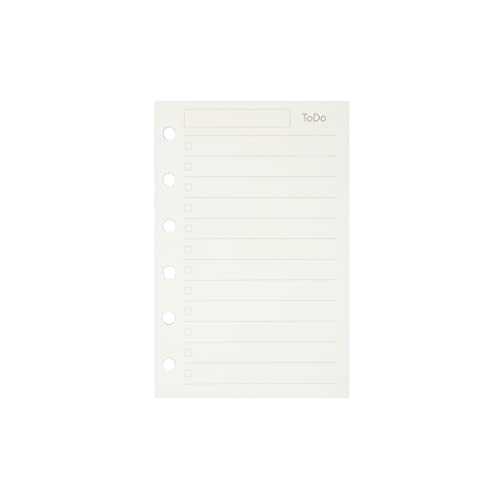 Image of Zelten Loose Leaf Punched Paper Refills Paper for 6 Hole Binder Personal Organizer Diary Notebook Refillable Planner (Todo,A7 /6 Hole)