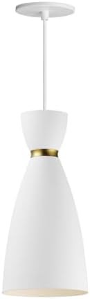 Carillon - 1 Light Mini Pendant-15 Inches Tall and 7 Inches Wide-Black/Satin Brass Finish -Traditional Installation