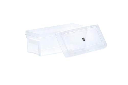 Image of Sthavir Premium Plastic Storage Boxes, Transparent Containers, Medium Boxes With Lock System for Jewellery /Medicines /Stationery /Cosmetics /Accessories - 25x9x10.5 Cm - Pack of 6 (Size No. - 33)