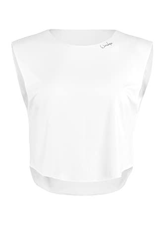 WINSHAPE Damen Light And Soft Cropped Top Aet115ls Yoga-Shirt, Ivory, S EU