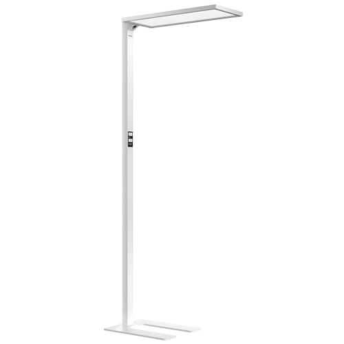 Honeywell 16500LM LED Floor Lamp - 06E Ultra Sunturalux Eye Caring 4000K Natural Daylight Modern Tall Reading Lamp, 160W Dual Light Source Dimmable Standing Light for Home Office Living Room