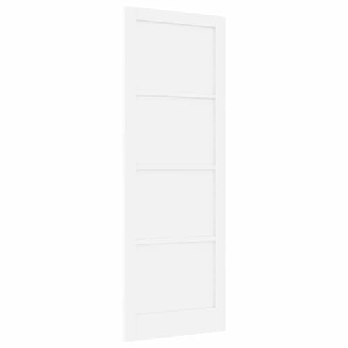 vidaXL Puerta Interior Orkdal de Contrachapado Sólido 83X232 cm | Acabado Blanco Duradero, Montaje Fácil, Ideal para Casa, Puertas Modernas Mate y Estilosas