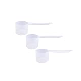 Plastic Measuring Scoop, 4 Tablespoon (60 cc | 1/4 Cup | 2 oz. | 60 mL) Long Handle Spoons for Powde