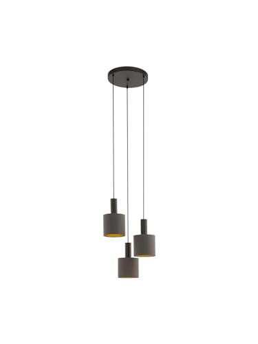 Lustre moderne design tissu tourterelle suspension salon GL0687
