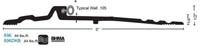 National Guard 896V - 72" NGP Bumper Seal Aluminum Threshold, Mill Finish, 72" L x 5" W x 1/2" H