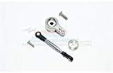 GPMfor Team Losi Mini 8ight Buggy Upgrade Parts Aluminum Servo Saver with Steering Link - 1 Set Gray Silver