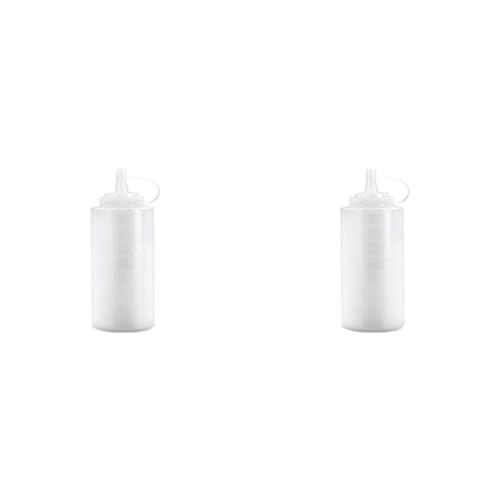IBILI 773904 Plastic Squeeze Bottle, White, 400 ml (Pack of 2)
