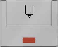 Plaque centrale Hager K5 Hotel Card en acier pour interrupteur