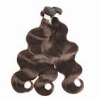 Brazilian Wavy Hair 3 Bundles Body Wave Real Human Hair Weave Weft Remy Hair Extensions Chocolate Brown #4 Color 3 Pieces Pack 300 Grams (12 12 12 Inches)