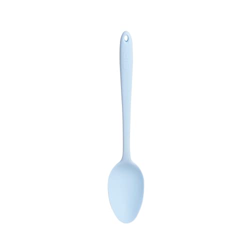 GIR: Get It Right Premium Seamless Spoon - Non-Stick Heat Resistant Silicone Kitchen Spoon - Perfect for Mixing, Serving, Cooking and More - Ultimate - 13 IN, Light Blue GIRSN2384LBL