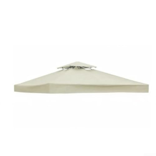 PureBowlic Toldo de repuesto de 10 x 10 pies, cubierta de techo ventilada de doble nivel, para cenador de patio al aire libre, tela de toldo impermeable de poliéster 300D resistente a los rayos UV