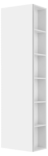 Keuco X-Line Hochschrank 33132, Türanschlag Links, seitliches Regalfach, 480 x 1750 x 300mm, Farbe: Weiß - 33132300001