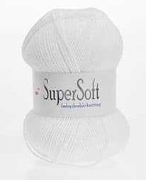 Jarol Super Soft Baby Double Knit/DK Knitting & Crochet Yarn. Great Value Baby Yarn Available in a Selection of Pastel Shades, 55% Acrylic & 45% Nylon, 330 Metres, 100g Balls, Single Ball, White