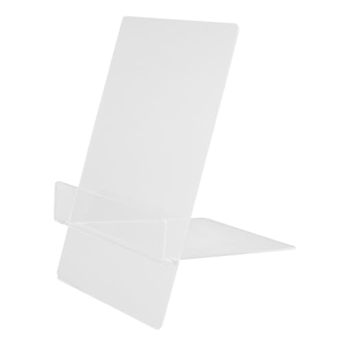 PRETYZOOM Crylic Book Stand Recipe Reading Rack Kitchen Recipe Holder Display Riser Plaque Stands for Display