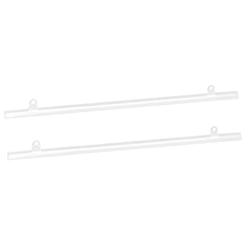 Image of MECCANIXITY PVC Poster Hanger Rail Poster Strip Bar 45cm /18inch Clear with Clips for Poster, Map, 4 Set