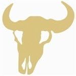 Cow Skull Cutout Unfinished Wood Country Western Decor Door Hanger MDF Shape Canvas Style 1 (12)