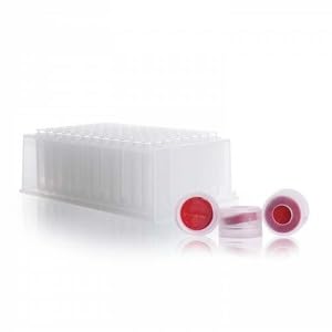 07-8045R-1200 Polypropylene µLPlate Component Kit, 1.2 ml, Clear, Conical Insert Installed in µLPlate and Clear Cap with PTFE/Silicone Stopper