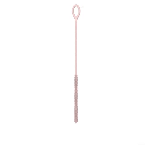 NbgrvB Lot de 2 brosses de nettoyage extra longues en silicone avec anneau de suspension, têtes flexibles de 6 mm et 9 mm pour bouteilles d'eau et tasses à boissons, multicolore