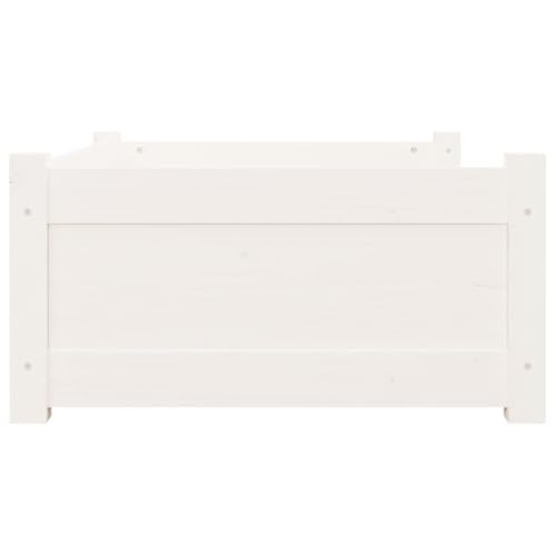 vidaXL Hundebett Weiß 75,5x55,5x28cm Massivholz Kiefer Hundekorb Hundesofa