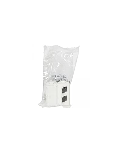 Legrand 076506 Double Prise Catégorie6 FTP Inclines à 45°, Mosaic 2 Modules, Blanc